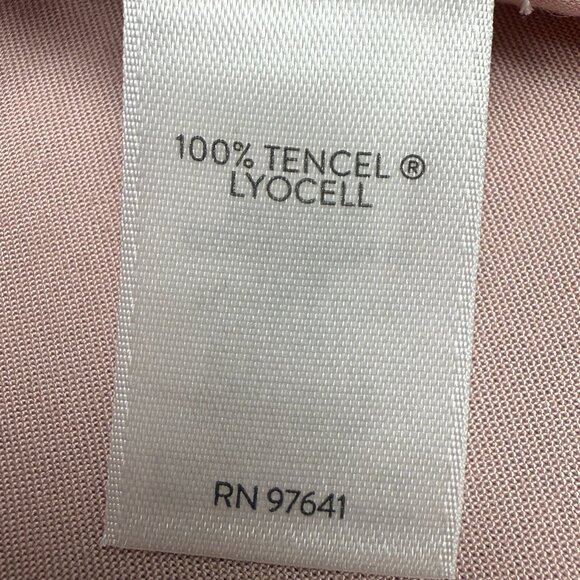 EUC Women's J. JILL Long Sleeve Pink Lace Up Shell Button Top | Size L - Picture 7 of 9